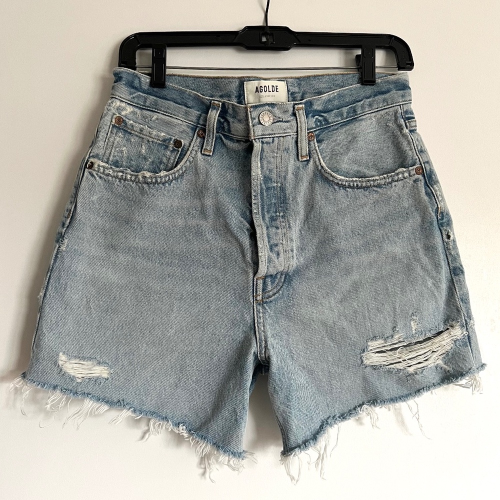 Agolde Riley High Rise Denim Shorts